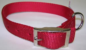 445-11491 No.115n Rd26 Nylon Collar Double Ply 1inx26in Color Red
