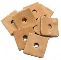 Zoo Max Toys 84500232 Zoo Max DUS232 Leather Squares 4x4in 6 pieces for Bird Toy