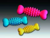 JW Pet Company 08043018 JW Pet Company Tough By Nature CyberBone Regular Dog Toy Assorted Colors