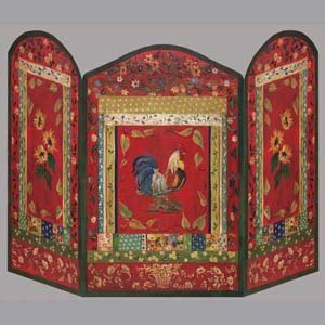 Stupell Industries Red Rooster Decorative Fireplace Screen FS5900