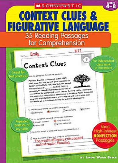 Scholastic 978-0-439-55410-7 35 Reading Passages For Comprehension - Context Clues & Figurative Language