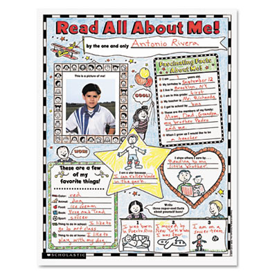 Scholastic 978-0-439-15285-3 Instant Personal Poster Sets - Read All About Me