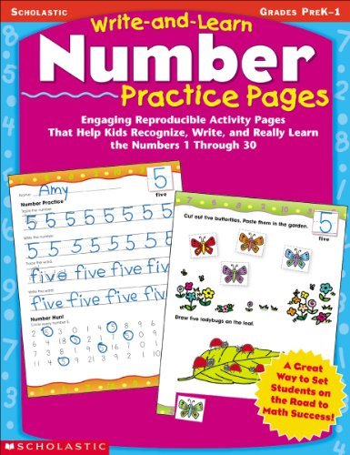 Scholastic 978-0-439-45865-8 Write-and-learn Number Practice Pages