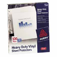 Consumer Products Ave73900 Sheet Protectors- Top-load- 3 Hole- 11in.x8-.50in.- 100 Sht- Clear