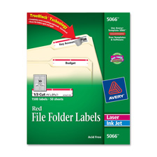 Avery Consumer Products AVE5866 Permanent Filing Labels .33 Cut Green