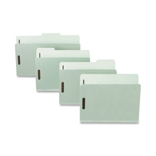SMD19934 Top-Tab Folder- 2 Fasteners- 2in. Exp- Legal- Green