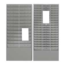 Mmf27018jtrgy Time Card-ticket Message Rack- 1.676-54 Pocket- Gray