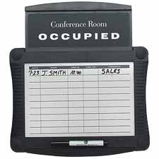 Quartet QRT995 Conference Room Schedule Sign 15.50in. x14.25in. Black