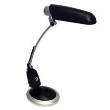 Ledl9062 Spectrum Desk Lamp- 14in. Reach- Black-silver