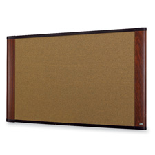 3M Commercial Office Supply Div. MMMC4836LC Cork Boards Graphite Blend 4ft. x3ft. Light Cherry