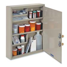 MMF Industries MMF2019065D03 Drug Cabinet 2 Keyed Locks 14in.x3.13in.x17.13in. S