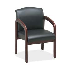 Lorell LLR60469 Guest Chair 23in. x25.50in. x33.50in. BlackEspresso Frame