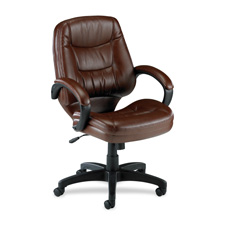 Llr63287 Managerial Mid-back Chair- 26-.50in.x28-.50in.x43ft.- Bk-lth-finish