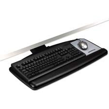 3M Commercial Office Supply Div. MMMAKT60LE Adjustable Keyboard Tray Height Adjusts 25.50in. x12in. Black