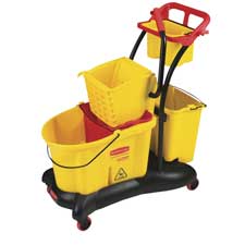 Rubbermaid Commercial Products RCP778000YW Mopping Trolley- w- Side Press- 35 Quarts- Yellow Rubbermaid Commercial Products RCP778000YW Mopping Trolley- w- Side Press- 35 Quarts- Yellow