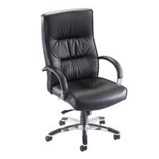Llr60502 Exec. Hi-back Chair- 25-.50in.x28in.x44-.25in. To 47-.75in.- Bk Lthr