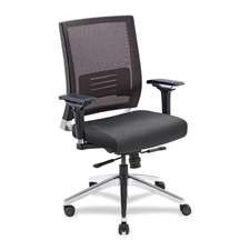 Llr90041 Exec. Swivel Chair- 28-.50in.x28-.25in.x43-.50in.- Black Mesh-lthr