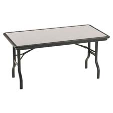 Ice65117 Folding Table- 60in.x30in.x29in.- Granite-black Legs