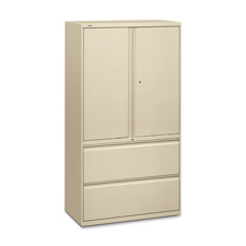 HON Company HON895LSQ Lateral File- w- Storage- 42in.x19-.25in.x67in.- Light Gray