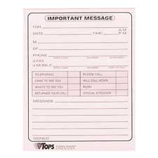 Tops Business Forms TOP3002P Message Pads 4.25in. x5.50in. Bright Pink