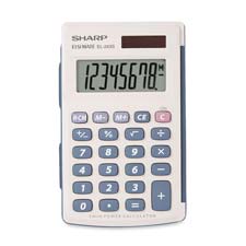 Shrel243sb 8-digit Calculator- W-hard Cvr- Dual Pwred- 2-.50in.x4-.50in.x.50in.