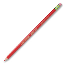 Dix14259 Ticonderoga Eraser Tipped Checking Pencils- 12-st- Red