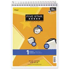 MEA06182 Note Pad- Wirebound- 1-Sub.- Cllge Rld- 100 Sh- 8-.50in.x11in.- Asst.