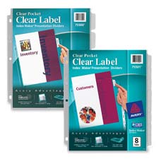 Consumer Products Divider-sheet Protector- W- Clear Pocket- Punched- 5-tab- Clear