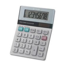 Sharp Electronics SHREL310TB 8Digit Desktop Display Calculator Twin Pwr 3.4in. x4.6in. x1in.