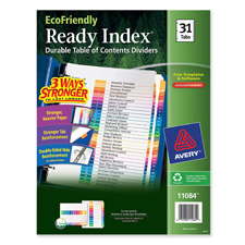 Consumer Products Table Of Contents Dividers- 1-31 Tab- Multi