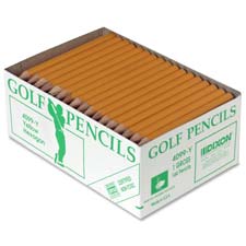 Dix14998 Golf Pencil- 3-.50in. L- No. 2 Core- Pre-sharpened- Yellow