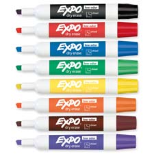 Sanford Ink Corporation San80078 Dry-erase Markers- Chisel Point- Low-odor- 8-st- Assorted