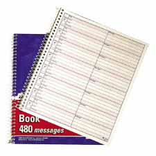 Abfs8714 Voice Mail Log Book- 480 Messages- 7in.x8in.