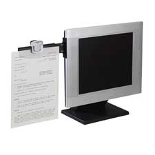 Mmmdh240mb Monitor Mount Document Clip- 6-.25in.x3in.x11-.50in.- Black-silver