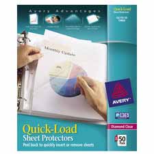 Consumer Products Ave73802 Quick Load Sheet Protectors- 8-.50in.x11in.- Diamond Clear