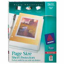 Consumer Products Ave74203 Sheet Protectors- 3 Hp- 11in.x8-.50in.- Diamond Clear