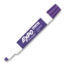 Sanford Ink Corporation San80008 Dry Erase Marker- Low Odor- Chisel Tip- Purple