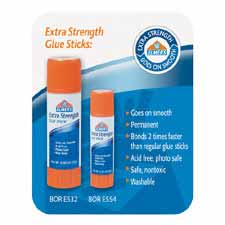 Elmerft.s Products Inc Epie532 Glue Stick- Extra Strength- Permanent- Washable- .88- 12-pk