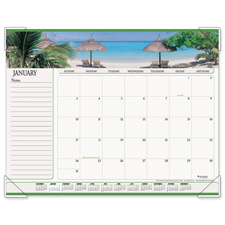 Aag89803 Monthly Desk Calendar- Seascape Panoramic- 22in.x17in.