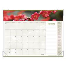 Aag89805 Monthly Desk Calendar- Floral Panoramic- 22in.x17in.