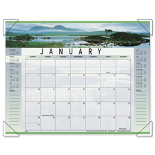 Aag89802 Monthly Desk Calendar- Landscape Panoramic Scenes- 22in.x17in.