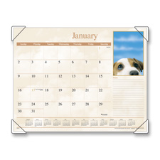 Aagdmd16632 Monthly Desk Calendar- 12-mth Jan-dec- Puppy Images- 22in.x17in.