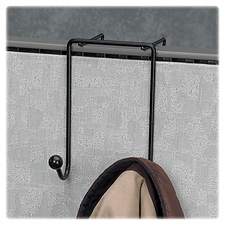 Fel75510 Coat Hook- For Partitions- 4in.x5-.13in.x6in.- Black