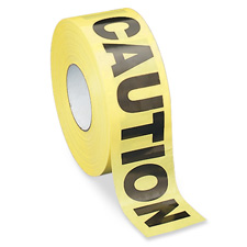 Spr11795 Barricade Tape- In.cautionin.- 3in.x1000ft.- Yellow-black