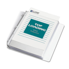 C-line Products- Inc. Cli62067 Top-load Sheet Protct- Economy Wt- Reduced Glare- Ltr- Cl