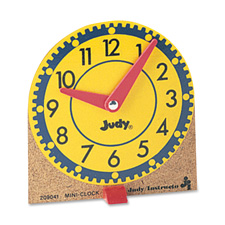 CarsonDellosa Publishing CDP0768223202 Mini Judy Clocks Mounted on Wooden Base 1