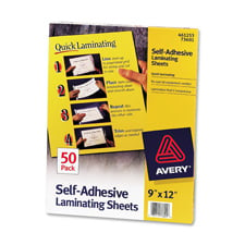 Consumer Products Ave73601 Self-adhesive Lamination Sheets- 9in.x12in.- Clear