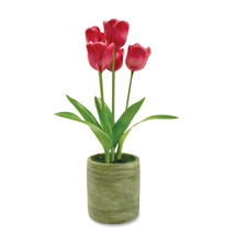 Baumgartens BAU98043 Dutch Tulips w Ceramic Pot 6in.x6in.x12in.