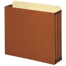 Globe Weis GLWFC1534G File Cabinet Pocket 5.25in. Expansion 22 Pt. Letter Brown