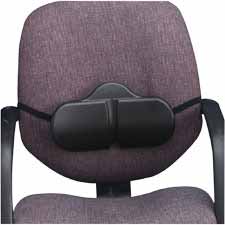 Company Saf7150bl Lumbar Roll Backrest- Washable- 14in.x2-.50in.x8in.- Black